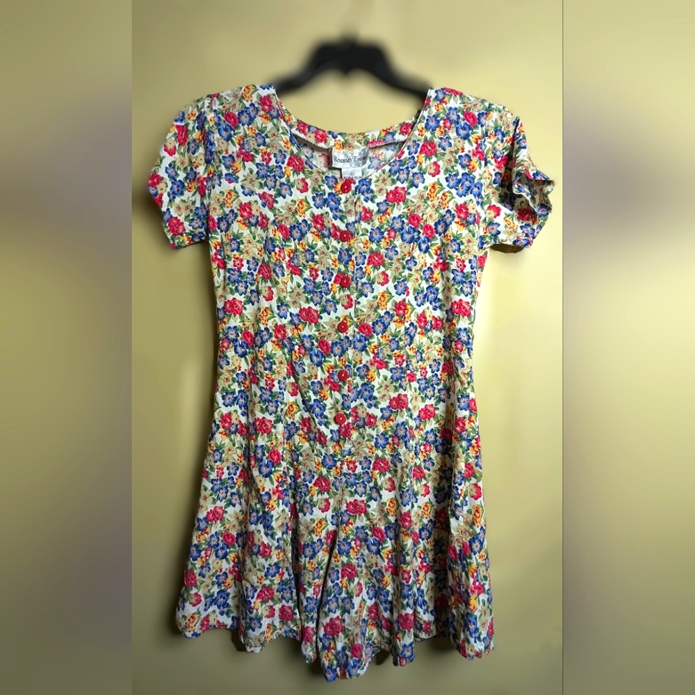 VTG Bonnie Evans •M• Floral Day Romper